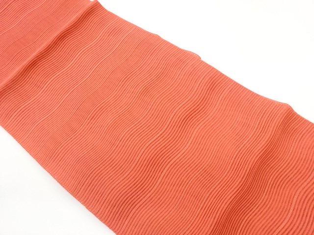 JAPANESE NAGOYA OBI FOR SUMMER / TSUZURE / WOVEN WAVY STRIPE